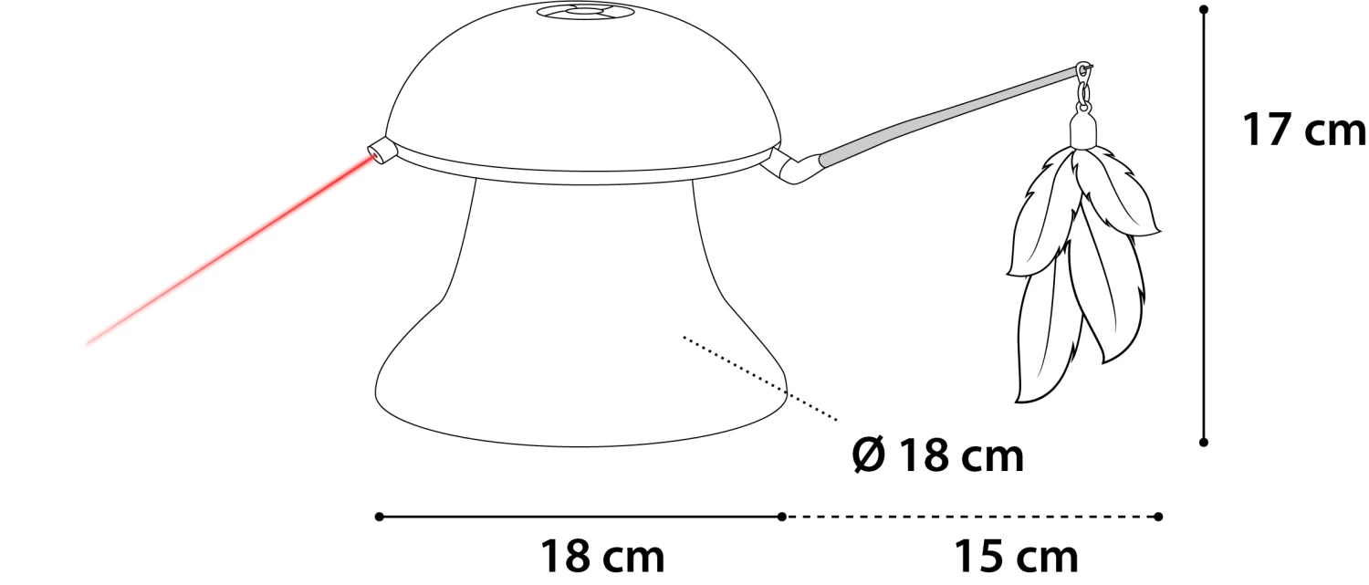 Flamingo Jouet Chat Laser Avec Plumes 2in1 – Image 3
