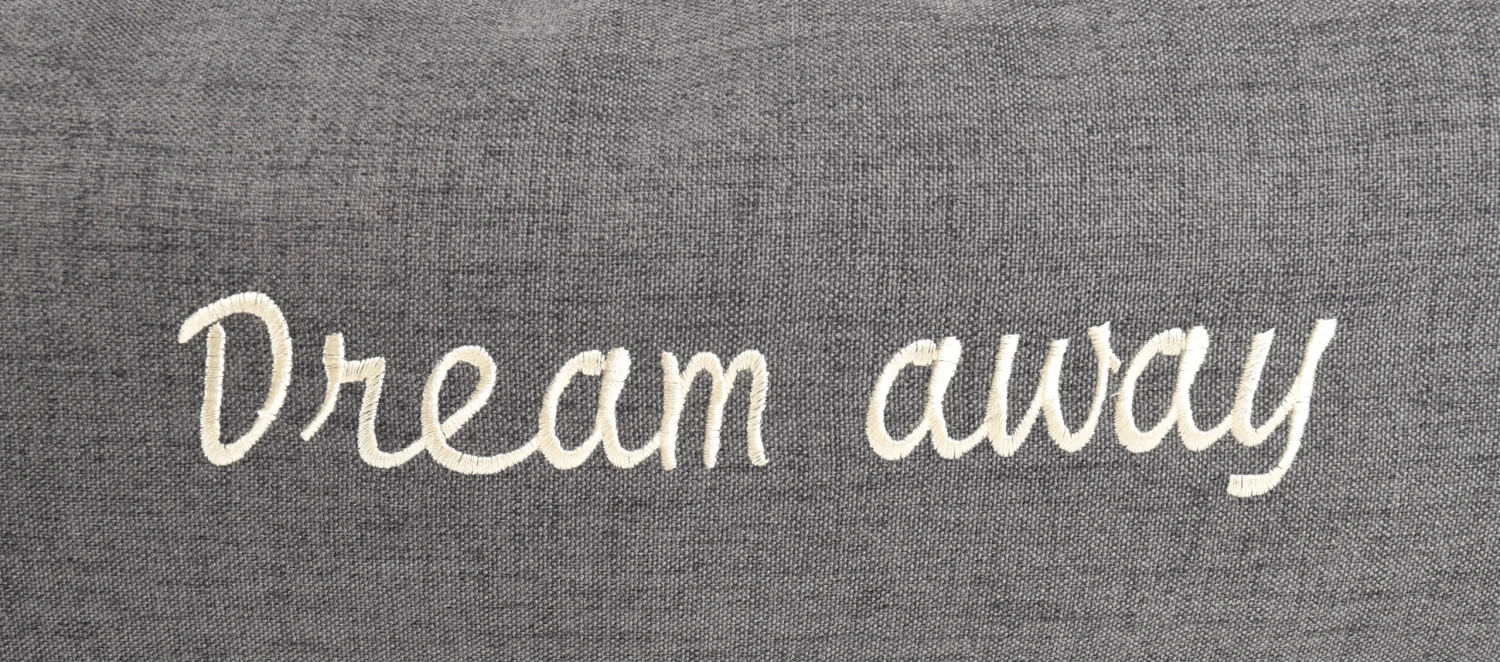 Flamingo Coussin Dream Away Rectangulaire+rebord+fermeture Eclair Gris 100x70x12cm – Image 4