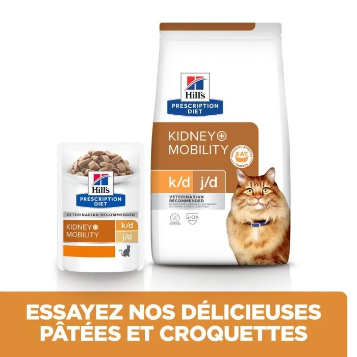 Hill's Prescription Diet K/D + Mobility Croquettes Pour Chat Au Poulet