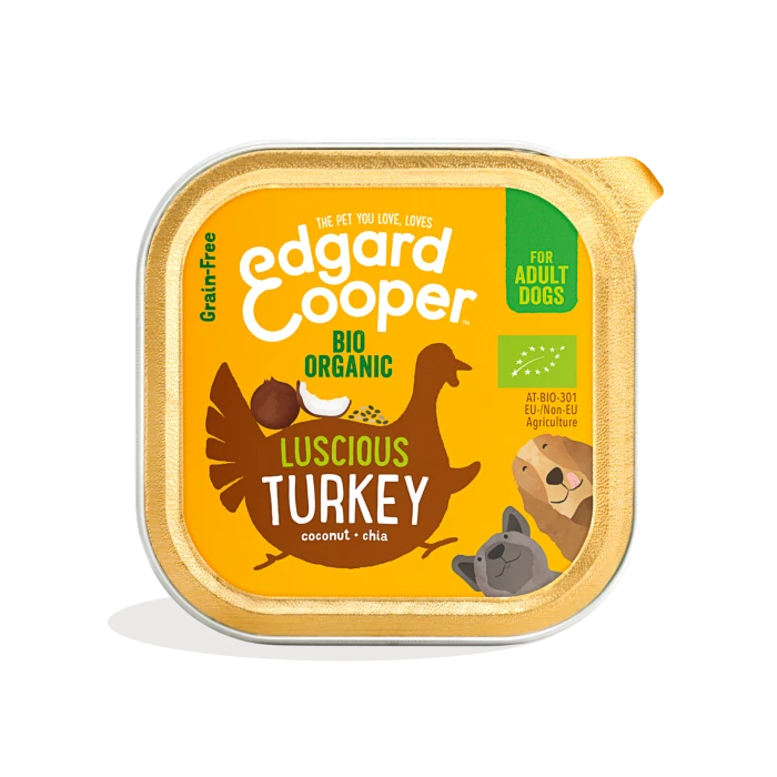 Edgard & Cooper Edgard&Cooper Barquettes BIO Pour Chien à La Dinde - 17x100g