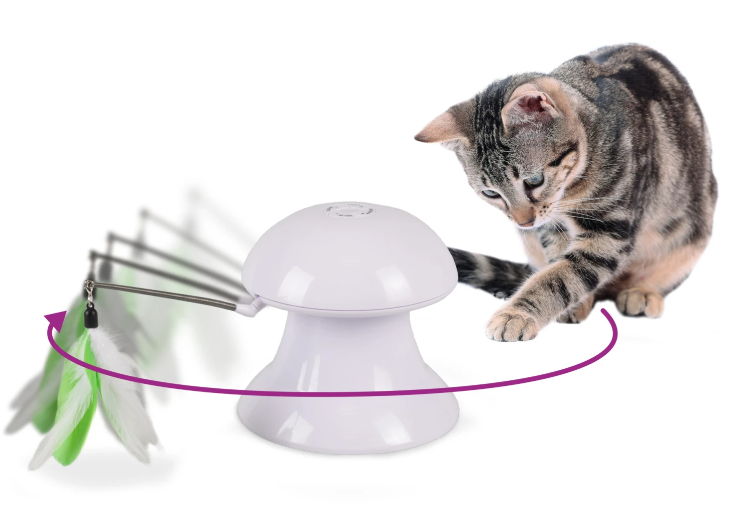 Flamingo Jouet Chat Laser Avec Plumes 2in1 – Image 4