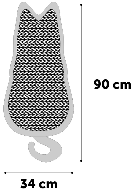 Flamingo Griffoir Greta Gris Silhouette De Chat 34x3,5x90cm – Image 2