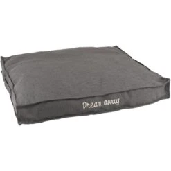 Flamingo Coussin Dream Away Rectangulaire+rebord+fermeture Eclair Gris 80x60x10cm