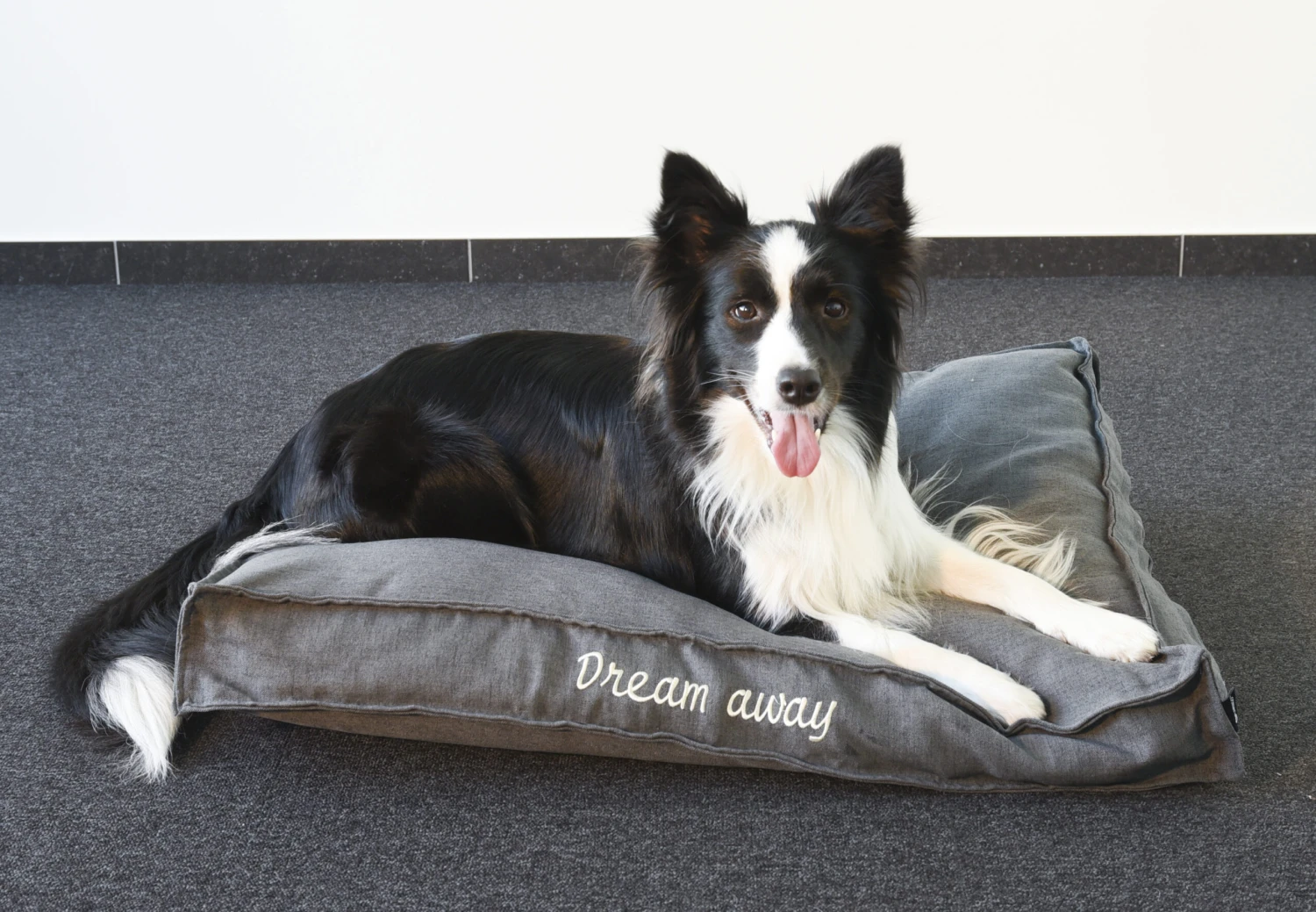 Flamingo Coussin Dream Away Rectangulaire+rebord+fermeture Eclair Gris 80x60x10cm – Image 5