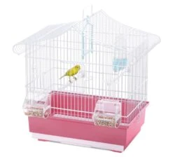 Imac Cage Oiseaux Blanc-rosa