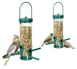 Flamingo Alimentateur Wild Bird Pour Volailles Crochet - Vert 23 Cm