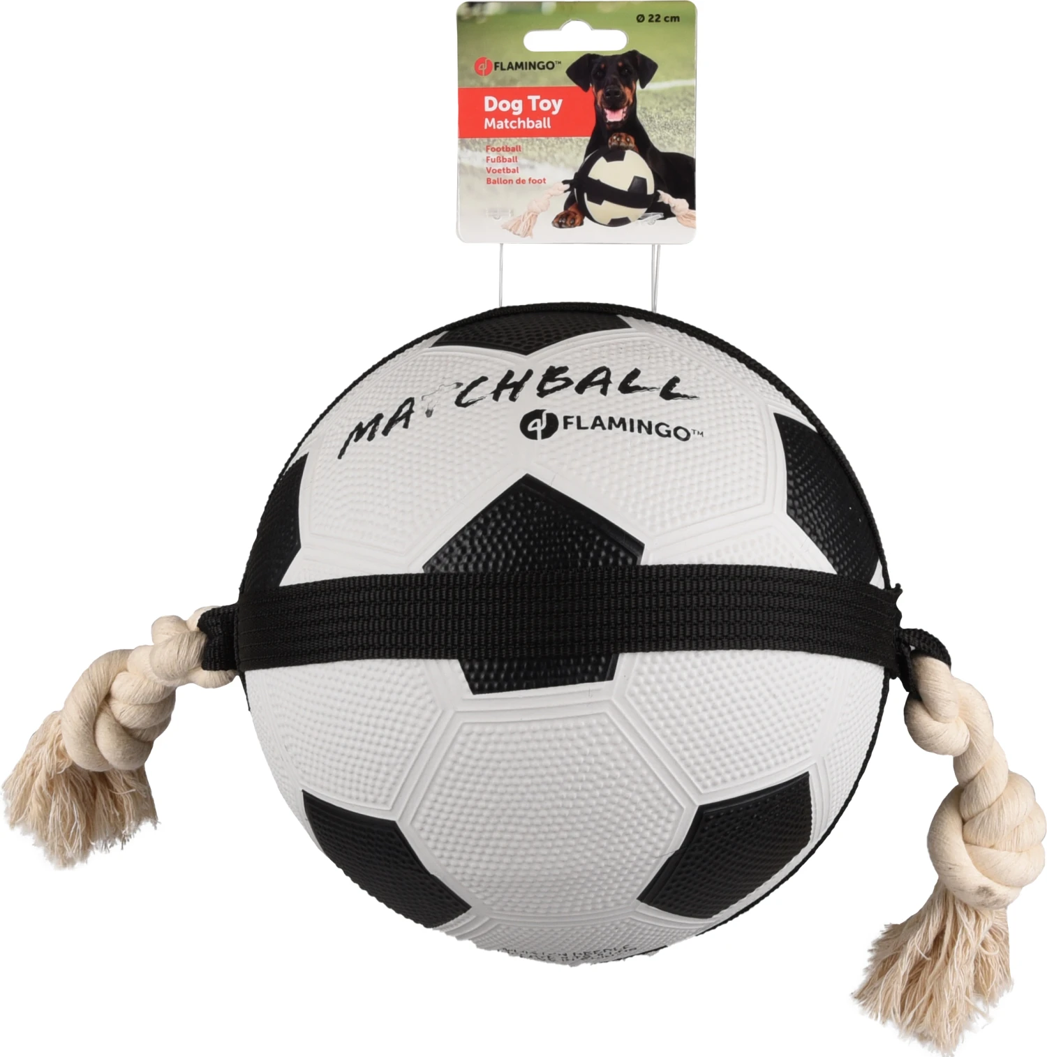 Flamingo Jouet Chien Matchball Balle De Foot 22cm – Image 2