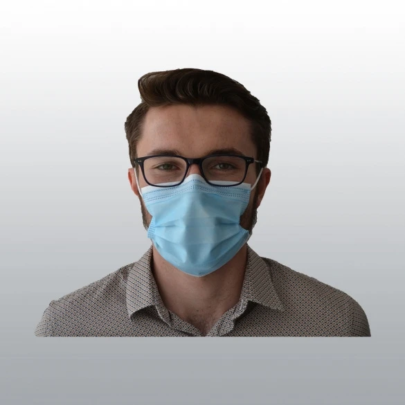 Masque Chirurgical 3 Plis à élastiques - 1 BOÎTE DE 50 MASQUES – Image 2